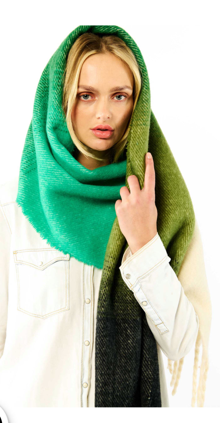 Echarpe verte toute douce SALINA - Wild