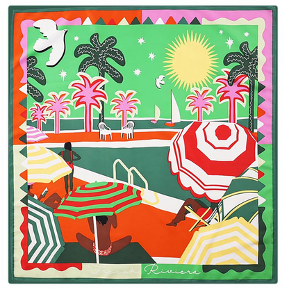💚 Foulard vert CHACHACHA médium- WILD
