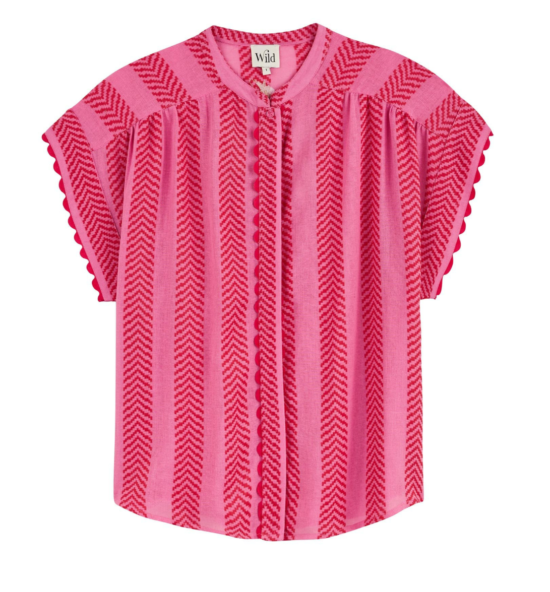 Chemise rose brodée EKKO - WILD💘