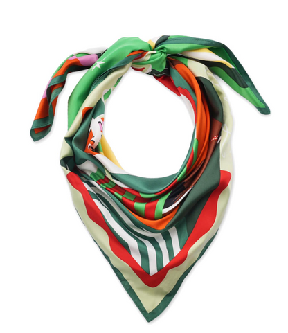 💚 Foulard vert CHACHACHA médium- WILD