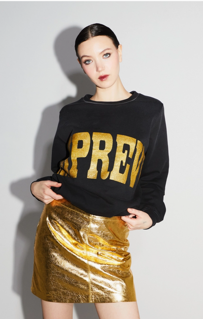 Sweat shirt noir et doré - IMPREVU 🖤
