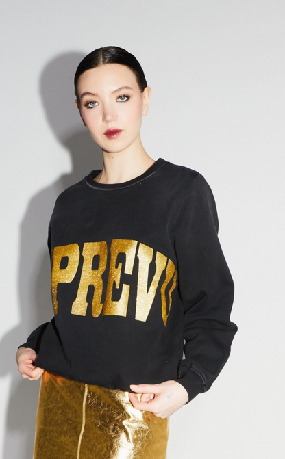 Sweat shirt noir et doré - IMPREVU 🖤