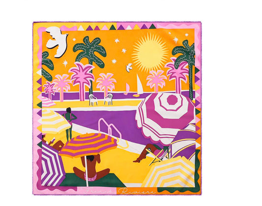 💛 Foulard XL CHACHACHA jaune - WILD