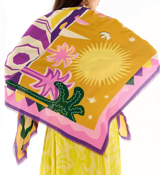 💛 Foulard médium CHACHACHA jaune - WILD