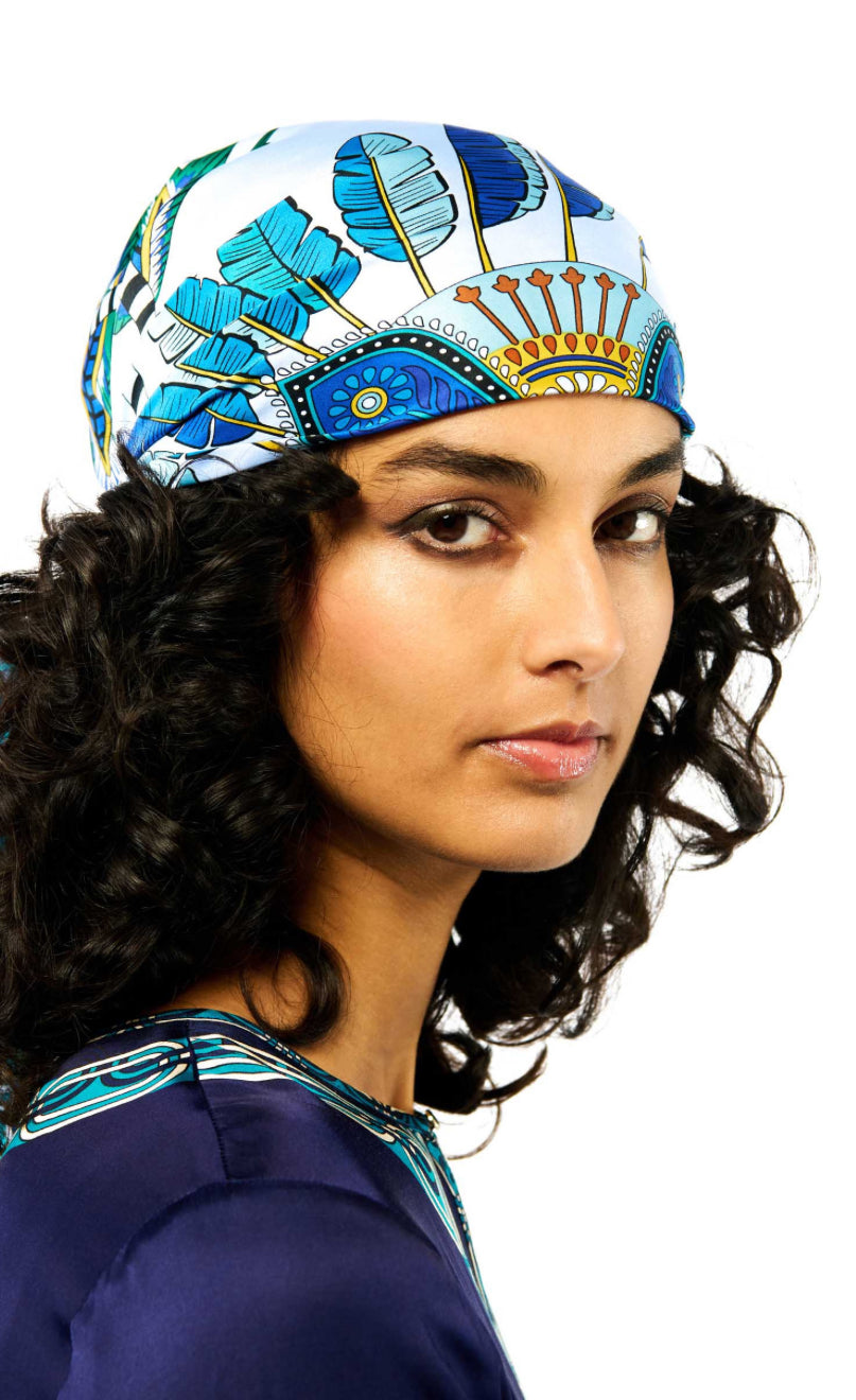 foulard_pony_wild_medium_bleu arrière cote