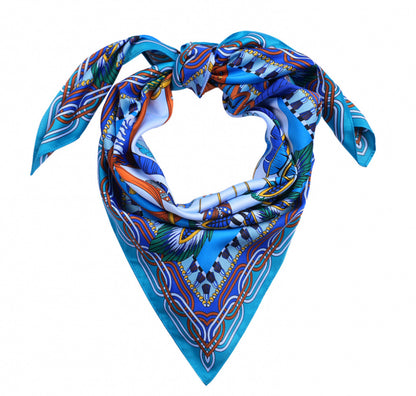 foulard_pony_wild_medium_bleu noeud noué