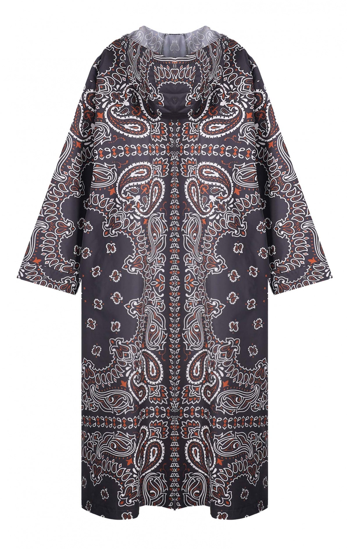 impermeable  SILVE wild devant noir capuche coupe vent cote avant