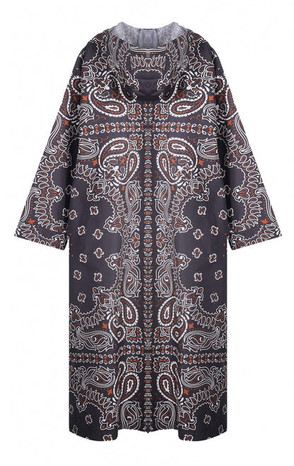 impermeable  SILVE wild devant noir capuche coupe vent cote avant